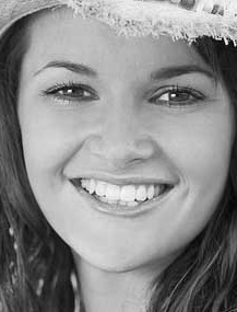 photo: young woman with clear braces